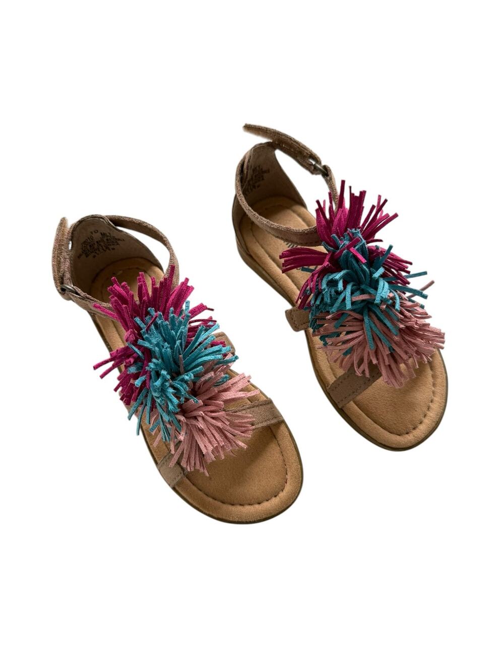 New In Box Minnetonka Pom Fringe Sandals Size 10